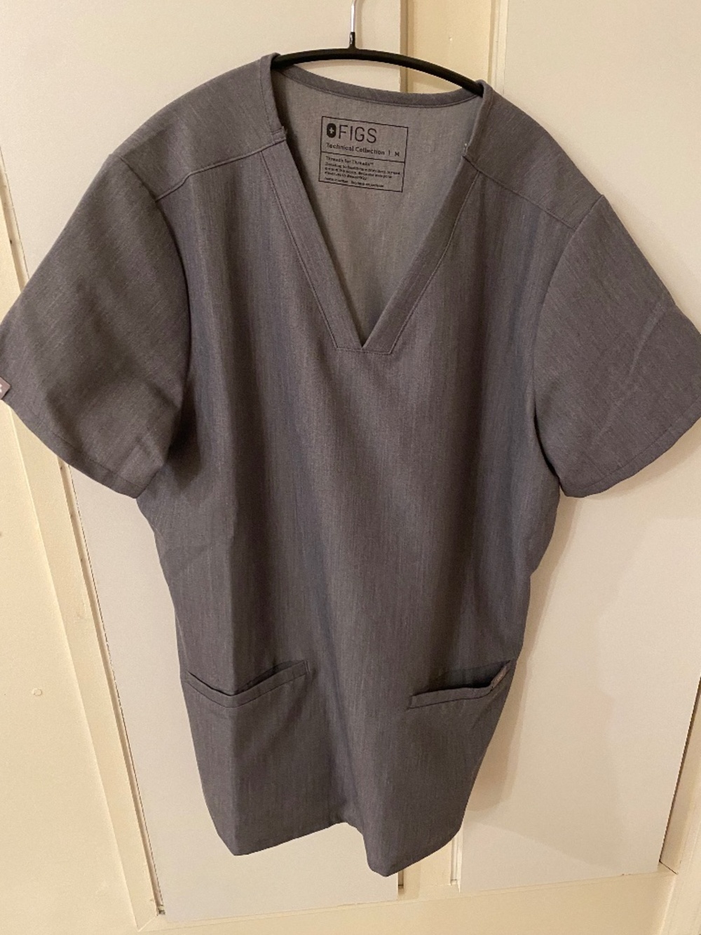 Figs light grey scrub top